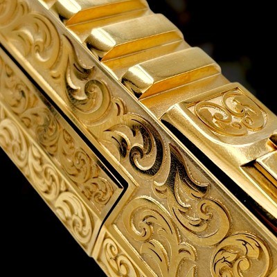 MAGNUM RESEARCH 24K Gold - Desert Eagle Mark XIX 50AE - Deep French Scroll Engraving .50 AE - Image 7 of 10