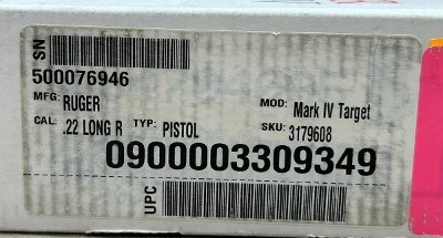 RUGER MK-IV TARGET .22 LR - Image 12 of 12