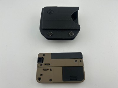 TRAILBLAZER FIREARMS LifeCard .22 WMR Folding Single Shot Pistol – FDE – Includes Kydex Holster .22 WMR - Image 4 of 6