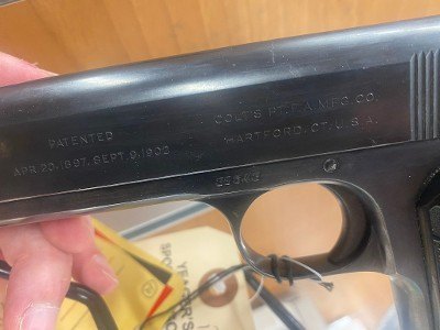 COLT 1903 POCKET HAMMER .38 ACP - Image 5 of 7