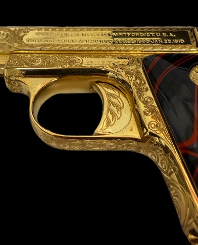 COLT Custom Engraved Gold Plated 1908 Vest Pocket Pistol .25 ACP - Image 9 of 16