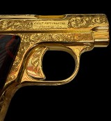 COLT Custom Engraved Gold Plated 1908 Vest Pocket Pistol .25 ACP - Image 3 of 16