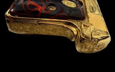 COLT Custom Engraved Gold Plated 1908 Vest Pocket Pistol .25 ACP - Image 8 of 16