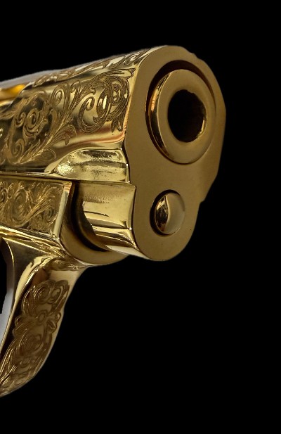 COLT Custom Engraved Gold Plated 1908 Vest Pocket Pistol .25 ACP - Image 5 of 16