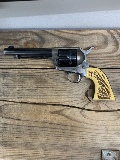 COLT Colt, SA Army, Revolver, .38 SPL, 5.5", Blue, OEM Stag Grips, 2ND Generation, With Letter of Authenticity .38 SPL - Image 2 of 2