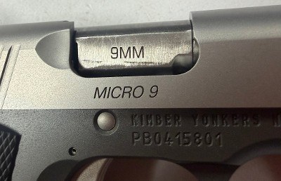 KIMBER MICRO 9 CINDER 9MM LUGER (9x19 PARA) - Image 3 of 9