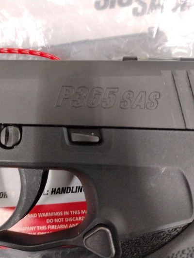 SIG SAUER P365 SAS (365-9-SAS) 9MM LUGER (9x19 PARA) - Image 4 of 4