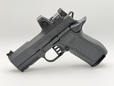 WILSON COMBAT SFX9, Sub Compact, GRAY FULL GRIP FRAME, RMR CUT WITH MATCHING GRAY TRIJICON RMR 3.25, AMBI, FLAT TRIGGER 9MM LUGER (9x19 PARA) - Image 2 of 2