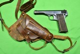NAZI FN Browning M1922 7.65mm With Original Pigskin Holster. Mint Bore