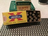 Remington and Winchester 32-20 ammo and once fired brass - 2 of 2