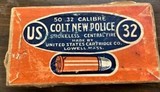.32 Caliber Colt New Police Ammo US Cartridge Co Full Box - 1 of 9