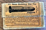 .41 Swiss Winchester Rim Fire Cartridges 10ct box. - 1 of 6