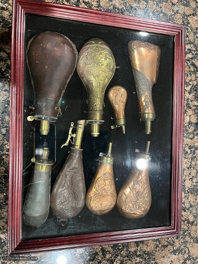 Set of 8 Black Powder and/or Pellet Flasks