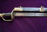 CIVIL WAR CONFEDERATE W J MCELROY FOOT OFFICER SWORD W ETCHED SIGNED BLADE - 1 of 11