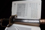 CIVIL WAR CONFEDERATE W J MCELROY FOOT OFFICER SWORD W ETCHED SIGNED BLADE - 10 of 11