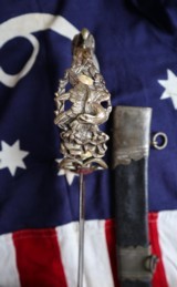 AMERICAN WAR OF 1812 PRESENTATION GRADE HIGH OFFICER EAGLE HEAD SWORD CA 1800-10 - 2 of 9