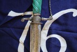AMERICAN REVOLUTIONARY WAR SILVER HILT SWORD W GREEN IVORY HANDLE HALLMARKED 1773 - 4 of 7