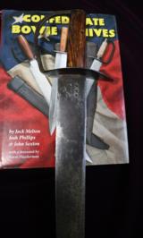 CIVIL WAR CONFEDERATE LARGE D GUARD BOWIE KNIFE ARTILLERY SWORD - 8 of 11