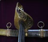 CIVIL WAR CONFEDERATE A H DEWITT SNAKES IN GUARD " DON'T TREAD ON ME" COLUMBUS GEORGIA OFFICER SWORD 1 OF 25 KNOWNW ORIGINAL LEATHER S - 2 of 15