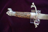 PRE FRENCH INDIAN WAR REVOLUTIONARY WAR DOG HEAD SILVER HILT SWORD CA 1670 - 3 of 14