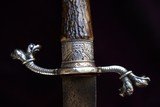 PRE FRENCH INDIAN WAR REVOLUTIONARY WAR DOG HEAD SILVER HILT SWORD CA 1670 - 10 of 14