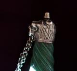 AMERICAN REVOLUTIONARY WAR LION HEAD GREEN GRIP SILVER HILT SWORD MARKED CIRCA 1773 - 3 of 6