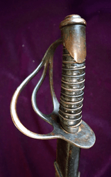 CIVIL WAR CONFEDERATE HAMMOND MARSHALL GEORGIA CAVALRY SWORD WITH CSA ON GUARD - 1 of 12