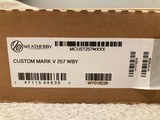 NIB Custom weatherby Mark V .257 WBY Magnum incredible wood lazermark. NEVER FIRED - 13 of 15