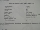 Colt 1st Generation SAA 38 Wcf, Provenance To Hank Williams, Jr. .38-40 Winchester - 15 of 15