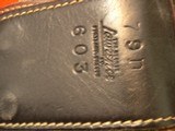George Lawrence Western Holster & Belt for Colt SAA 5 1/2 inch, 38/357 Loops, Black - 4 of 14
