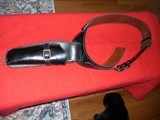George Lawrence Western Holster & Belt for Colt SAA 5 1/2 inch, 38/357 Loops, Black - 1 of 14