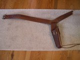 George Lawrence Western Rig- Brown, for Colt SAA 7 1/2 inch or shorter- Excellent
