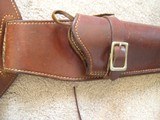 George Lawrence Western Rig- Brown, for Colt SAA 7 1/2 inch or shorter- Excellent - 11 of 12