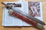 24 inch WM Jackson & co 1850s Bowie knife pictured in flaydermans