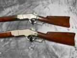Winchester Model 1866 A Pair of Full Nickel Plated SRC - 4 of 5