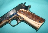 Custom Turnbull 1911 .45 ACP with "C" Level "Flare" Engraving and Nitre Blue - 12 of 15