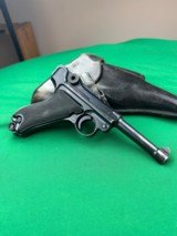 WW2 1942 Mauser Black Widow Luger Rig-Matching numbers-GI Bringback - 2 of 14