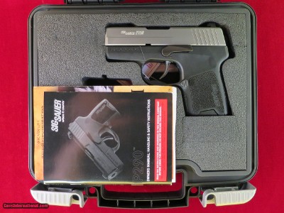 SIG SAUER P290 IN 9MM LUGER VERY EARLY SERIAL NUMBER LIKE NEW IN CASE
