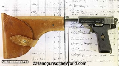 Webley M&P 7.65mm, WWI KIA Provenance with Holster