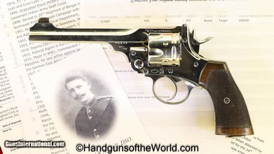 Webley WS Target Model, .450/.455 caliber, Inscribed with Provenance and Holster Rig