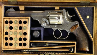 Webley WG, 455 caliber, ID’d to LT General-Nickel, with Case