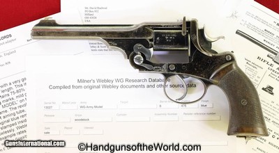 Webley WG Army Model, .455/.476 caliber with a .22 Conversion Tube