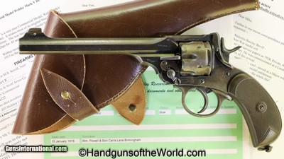 Webley Mark V Service Revolver, .45acp with Rare 7 1/2? Barrel, Provenance and Holster