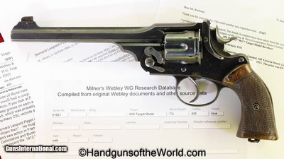 Webley WG Target Model, .450/.455 caliber with Provenance