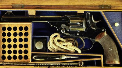Webley WG Target Model, .450/.455 caliber with English Oak Case and Provenance