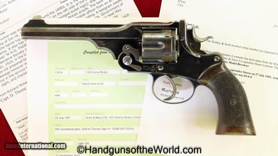 Webley WG Army Model, .455/.476 caliber, Inscribed with Provenance