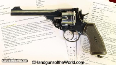 Webley Mark VI Service Revolver, .45acp, Inscribed with Provenance