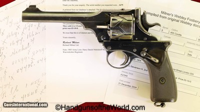 Webley 1903 Fosbery, .455 caliber with Provenance