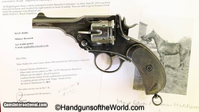 Webley Mark V, .45acp Service Revolver, Inscribed with Provenance
