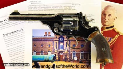 Webley WG Army Model, .450/.455 caliber, Inscribed with Provenance